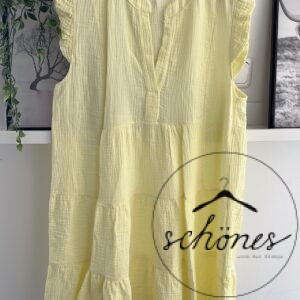 Musselin Kleid Gelb
