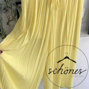 Plissee Hose Gelb