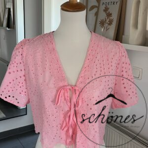 Bluse Lochmuster Rosa
