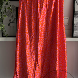 Viskose Rock Leo Print Orange/Pink