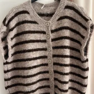 Strickweste Beige/Braun