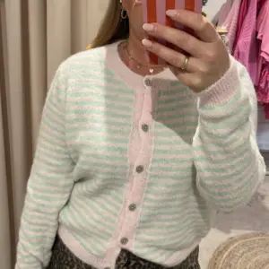 Cardigan gestreift Mint/Rosa