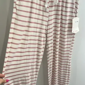 Hose gestreift Weiß/Rosa