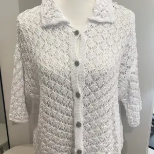 Häkel Bluse Weiß