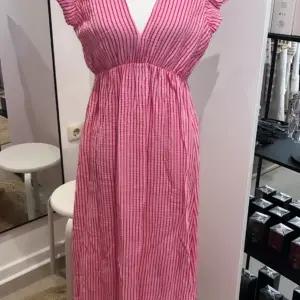 Musselin Kleid Summer gestreift Rosa/Rot