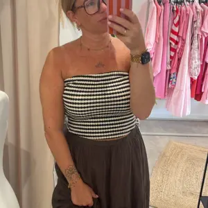 Bandeaux Top Strick Schwarz