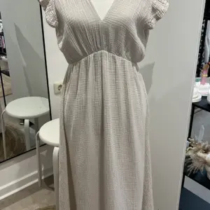 Musselin Kleid Summer Uni Beige
